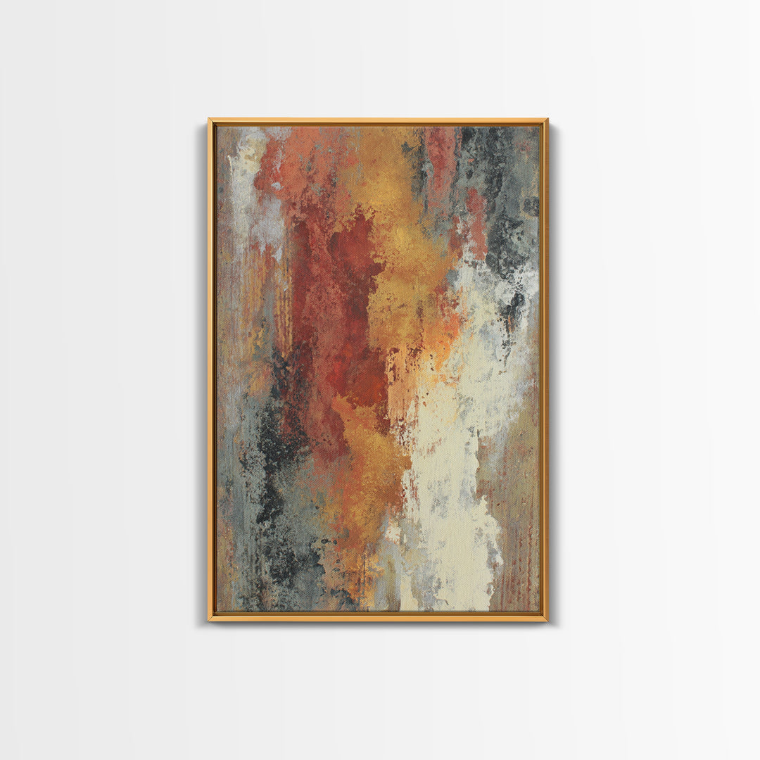 Contemporary Abstract with Layered Pigments and Energetic Canvas Print, Art, Contemporary Art, Living Room Decor, Abstract Art, ART-2x3-82