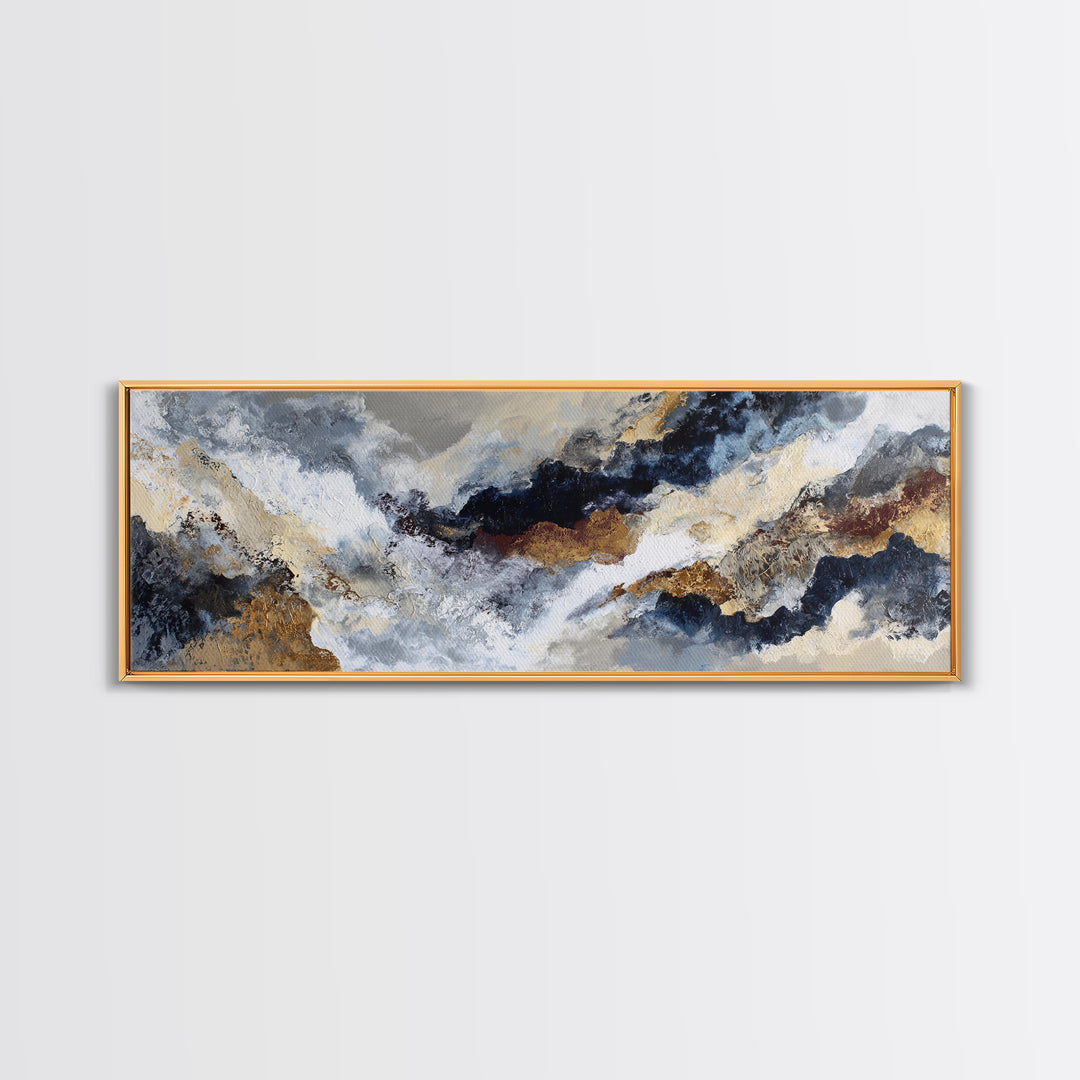 Textured Neutral Abstraction Canvas Print, Art, Art Commission, Living Room Decor, Fine Art, Black Art, Framed Art, ART-3x1-29