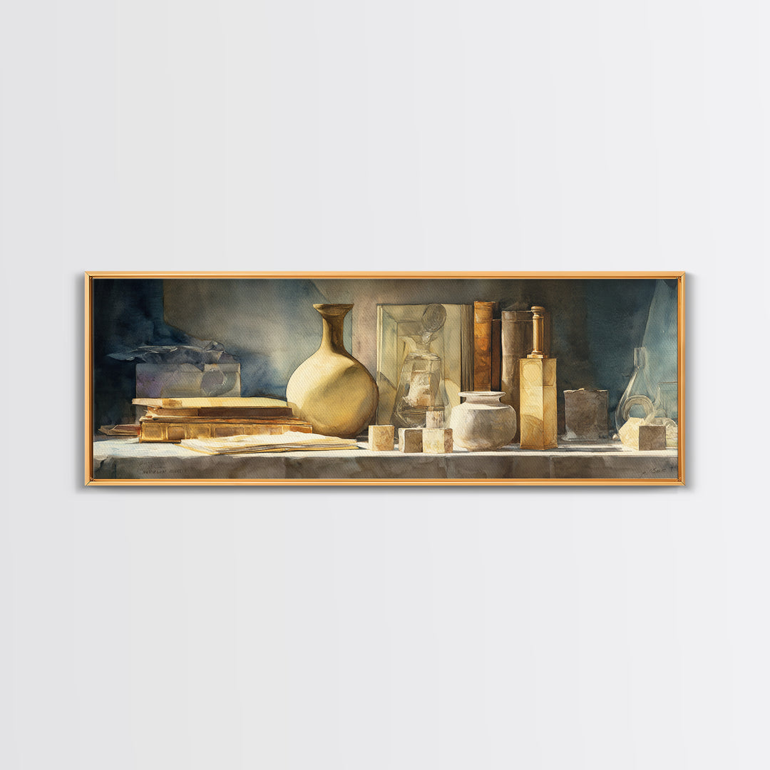 Sunlit Interior Still Life Canvas Print, Art, Room Decor, Living Room Decor, Fine Art, Art Commission, Digital Wall Art, ART-3x1-30