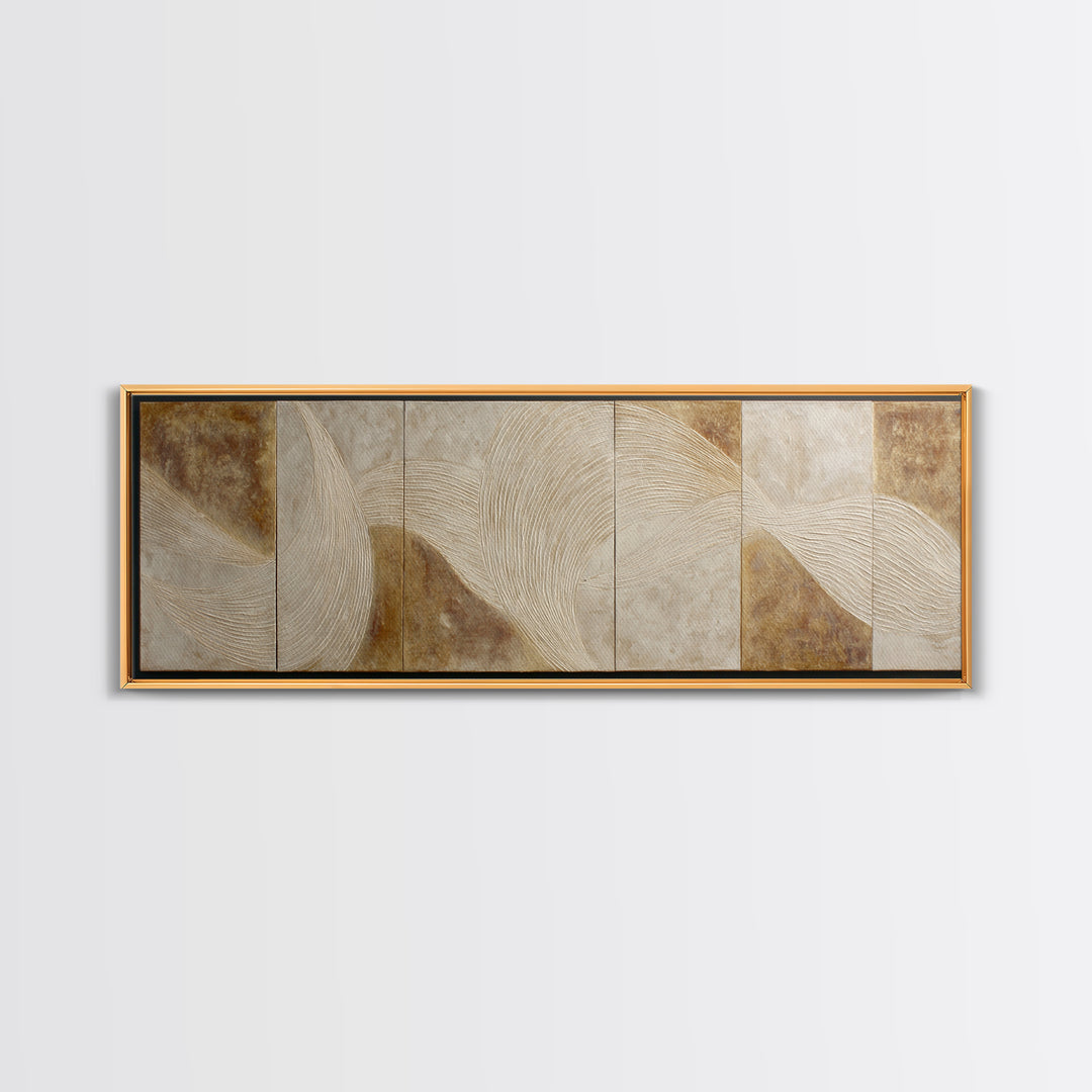 Textured Neutral Abstraction Framed Canvas Print, Art, Art Nouveau, Living Room Decor, Fine Art, Abstract Wall Art, ART-3x1-53