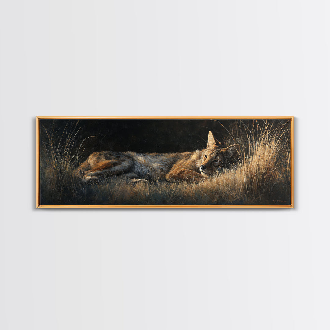 Elegant Animal Portrait Framed Canvas Print, Art, Art Commission, Living Room Decor, Fine Art, Black Art, Framed Art, ART-3x1-58