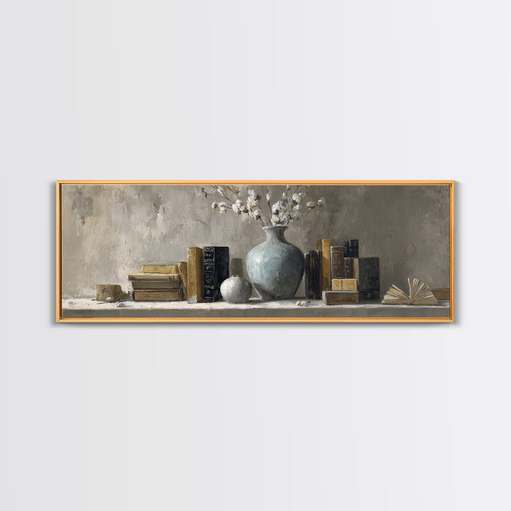 Sunlit Interior Still Life Canvas Print, Art, Canvas Art, Living Room Decor, Fine Art, Horizontal Wall Art, Home Decor, ART-3x1-6