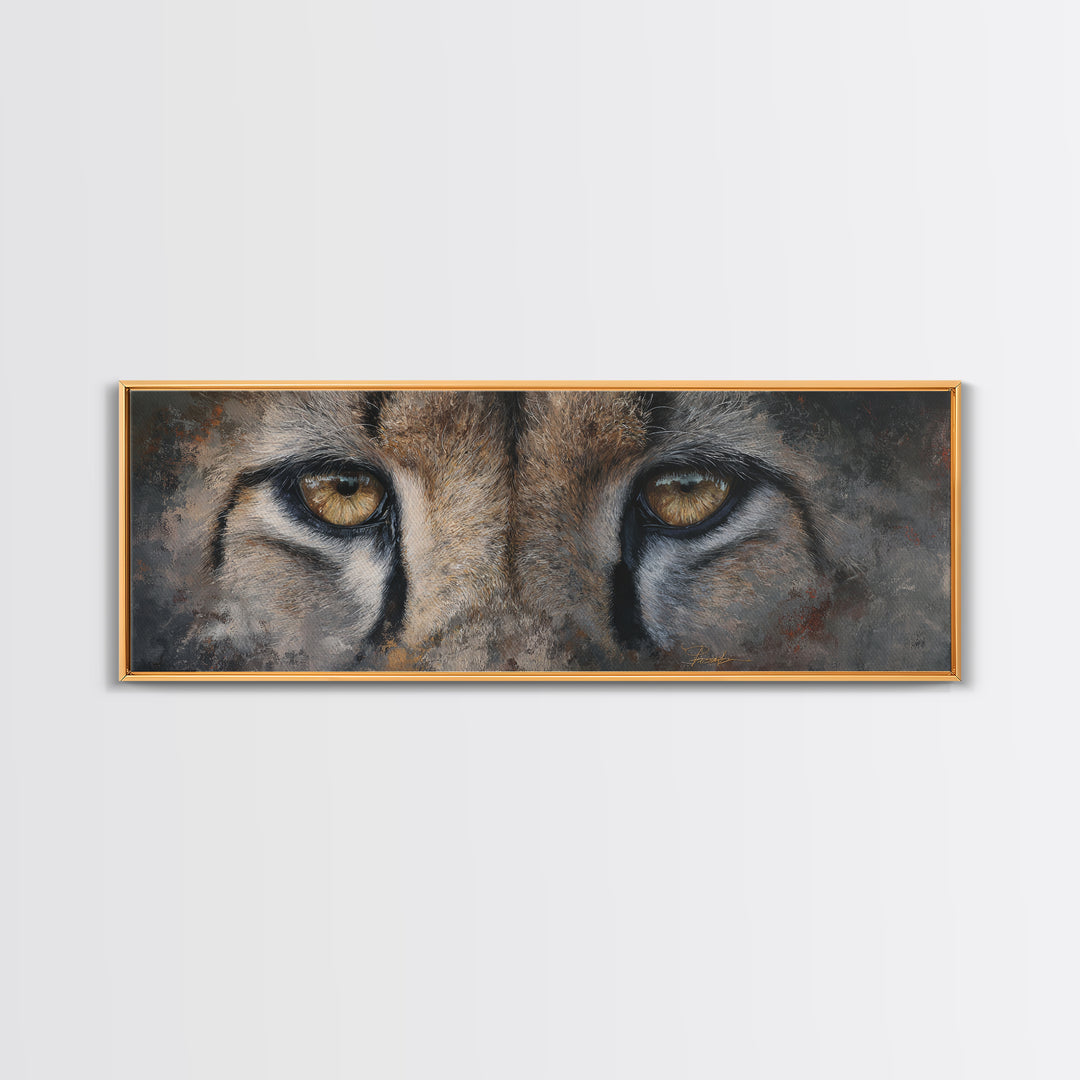 Elegant Animal Portrait Framed Canvas Print, Art, Art Commission, Living Room Decor, Fine Art, Black Art, Framed Art, ART-3x1-82