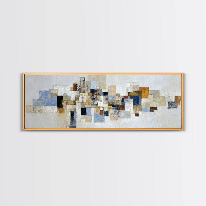 Modern Sculptural Shapes Rendered as Painted Forms Canvas Print, Art, Art Deco, Living Room Decor, Abstract Art, ART-3x1-94