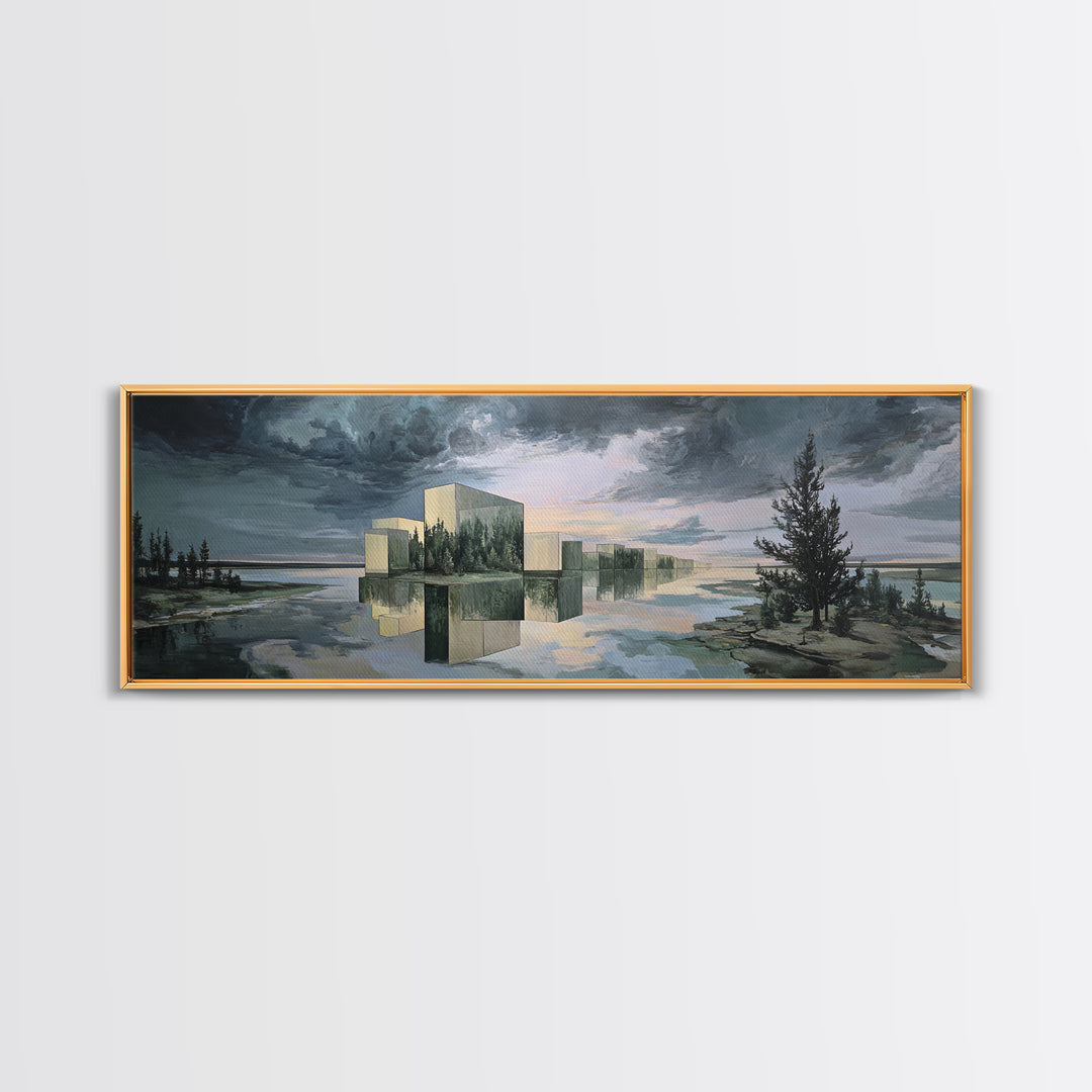 Surreal Dream Landscape Framed Canvas Print, Art, Gallery Decor, Living Room Decor, Oil Painting, Contemporary Art, ART-3x1-99