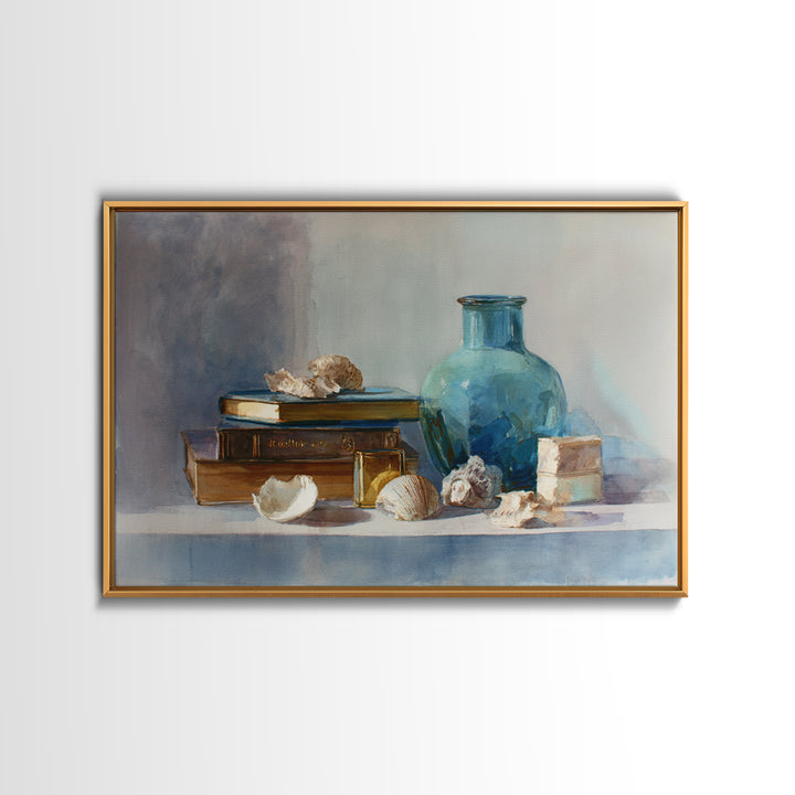 Sunlit Interior Still Life Framed Canvas Print, Art, Art Prints, Living Room Decor, Fine Art, Framed Wall Art, ART-3x2-18