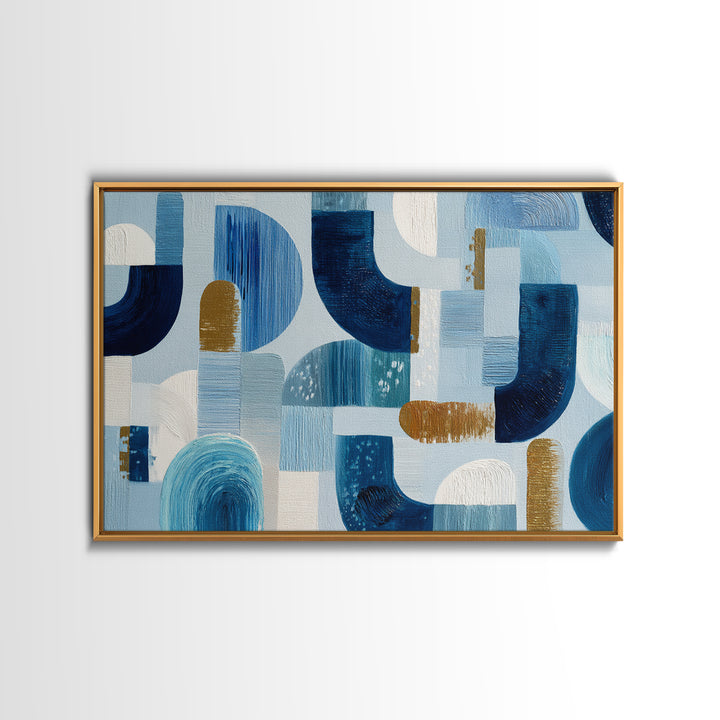 Abstract Water Forms Framed Canvas Print, Art, Wall Art Prints, Living Room Decor, Fine Art, Ai Art, Textured Wall Art, ART-3x2-23
