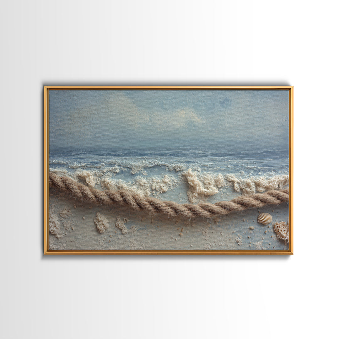 Dramatic Seascape with Foam and Storm Clouds Canvas Print, Art, Room Decor, Living Room Decor, Oil Painting, ART-3x2-4