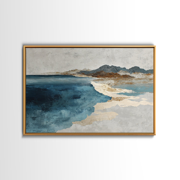 Abstract Water Forms Framed Canvas Print, Art, Pink Wall Art, Living Room Decor, Fine Art, Textured Painting, ART-3x2-47