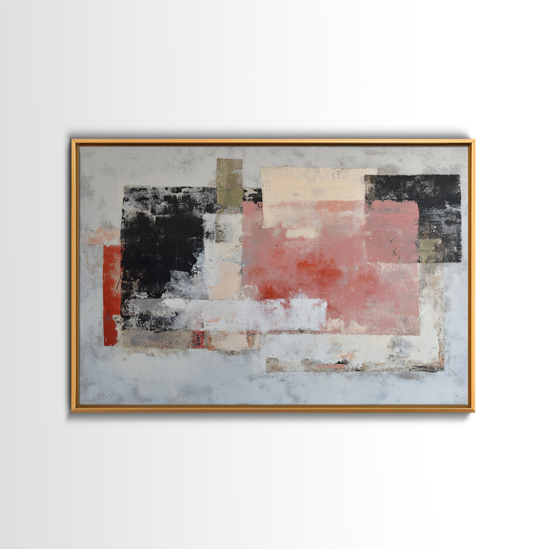 Contemporary Abstract with Layered Pigments and Energetic Canvas Print, Art, Printable Wall Art, Living Room Decor, ART-3x2-6