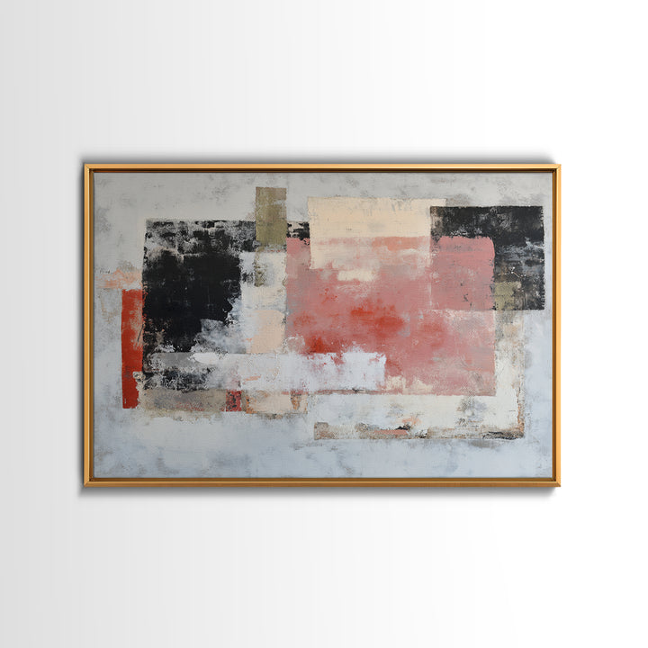 Contemporary Abstract with Layered Pigments and Energetic Canvas Print, Art, Printable Wall Art, Living Room Decor, ART-3x2-6