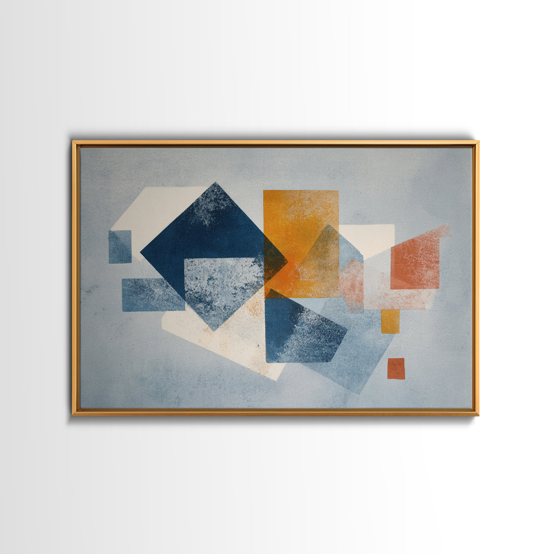 Geometric Color Study Canvas Print, Art, Art Nouveau, Living Room Decor, Abstract Art, Abstract Wall Art, Resin Art, ART-3x2-61