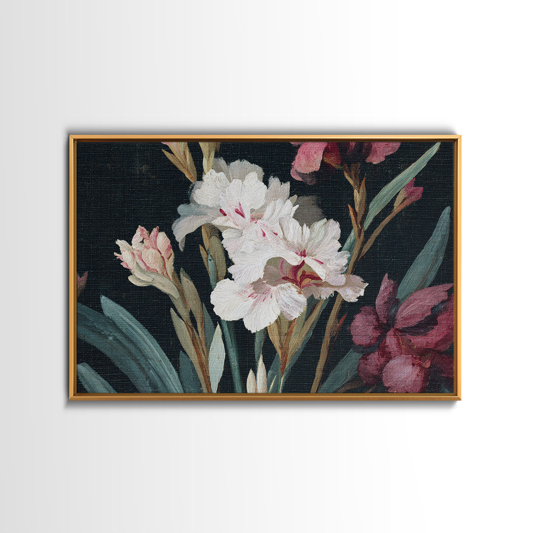 Celestial Moon Study Canvas Print, Art, Abstract Art, Living Room Decor, Oil Painting, Pink Wall Art, Horizontal Wall Art, ART-3x2-73