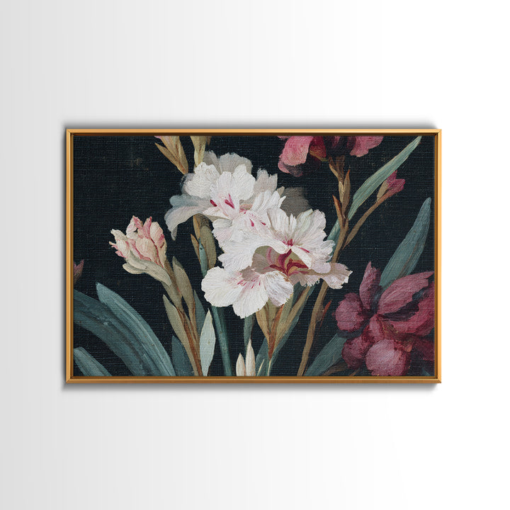 Celestial Moon Study Canvas Print, Art, Abstract Art, Living Room Decor, Oil Painting, Pink Wall Art, Horizontal Wall Art, ART-3x2-73