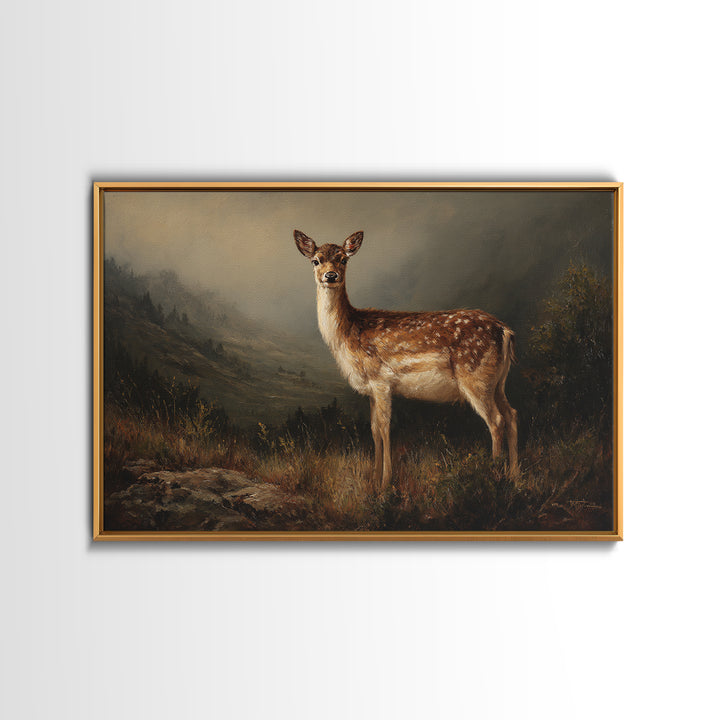 Elegant Animal Portrait Canvas Print, Art, Framed Wall Art, Living Room Decor, Fine Art, Resin Art, Boho Wall Art, ART-3x2-94