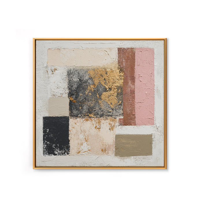 Textured Plaster Abstract Framed Canvas Print, Above Sofa Art, Abstract Wall Art, Living Room Decor, Abstract Art, Statement, ASA-1x1-11