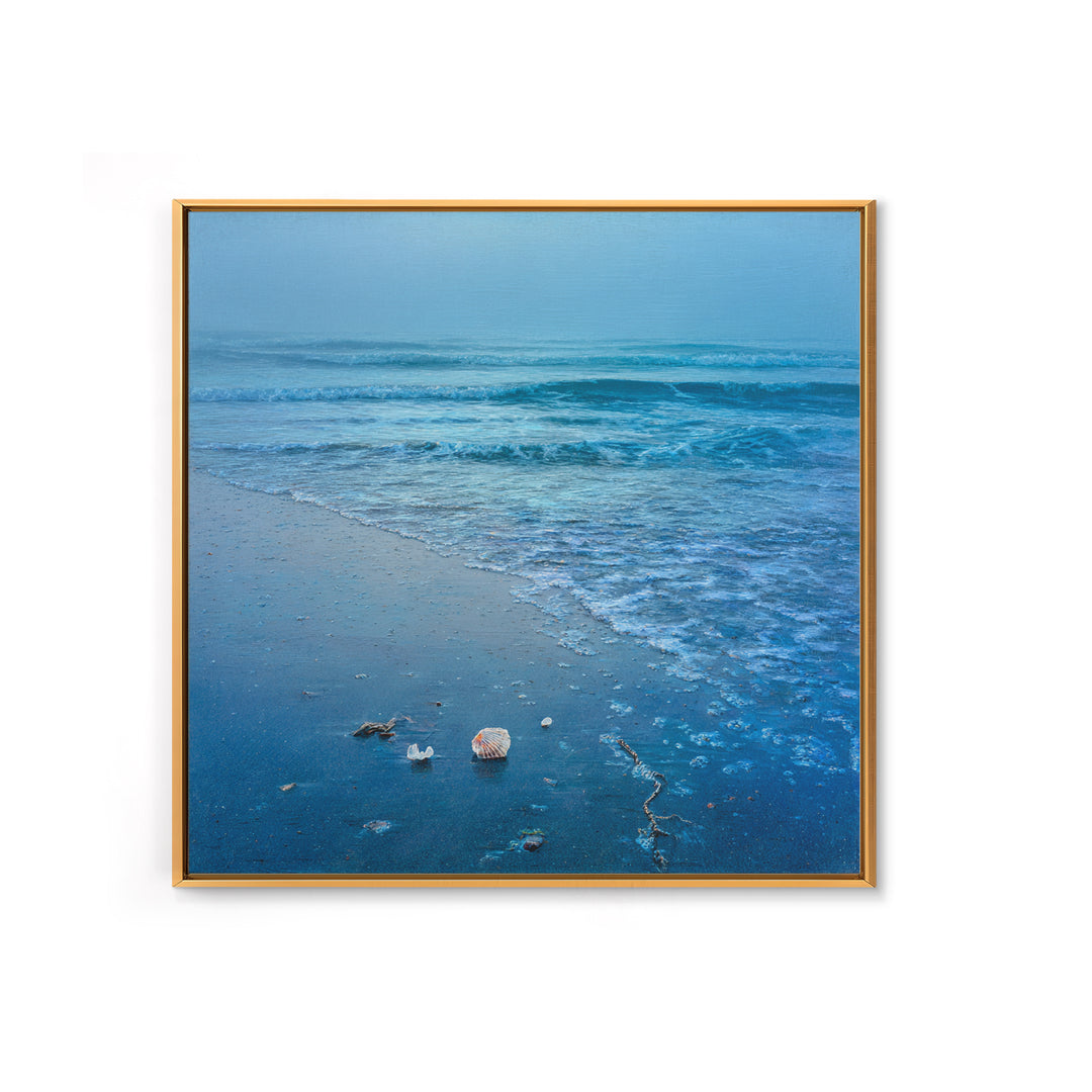 Moody Seascape at Twilight Framed Canvas Print, Above Sofa Art, Mid Century Modern, Living Room Decor, Fine Art, Statement, ASA-1x1-12