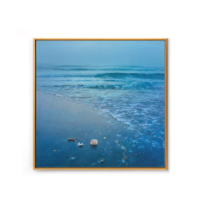 Moody Seascape at Twilight Framed Canvas Print, Above Sofa Art, Mid Century Modern, Living Room Decor, Fine Art, Statement, ASA-1x1-12