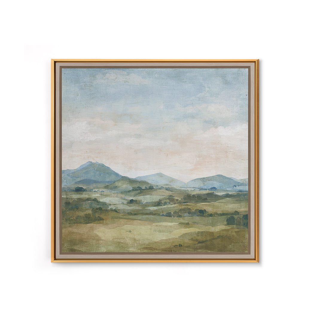 Sunlit Rolling Hills Canvas Print, Above Sofa Art, Bedroom Wall Art, Living Room Decor, Fine Art, Statement, Wall Decor, ASA-1x1-17