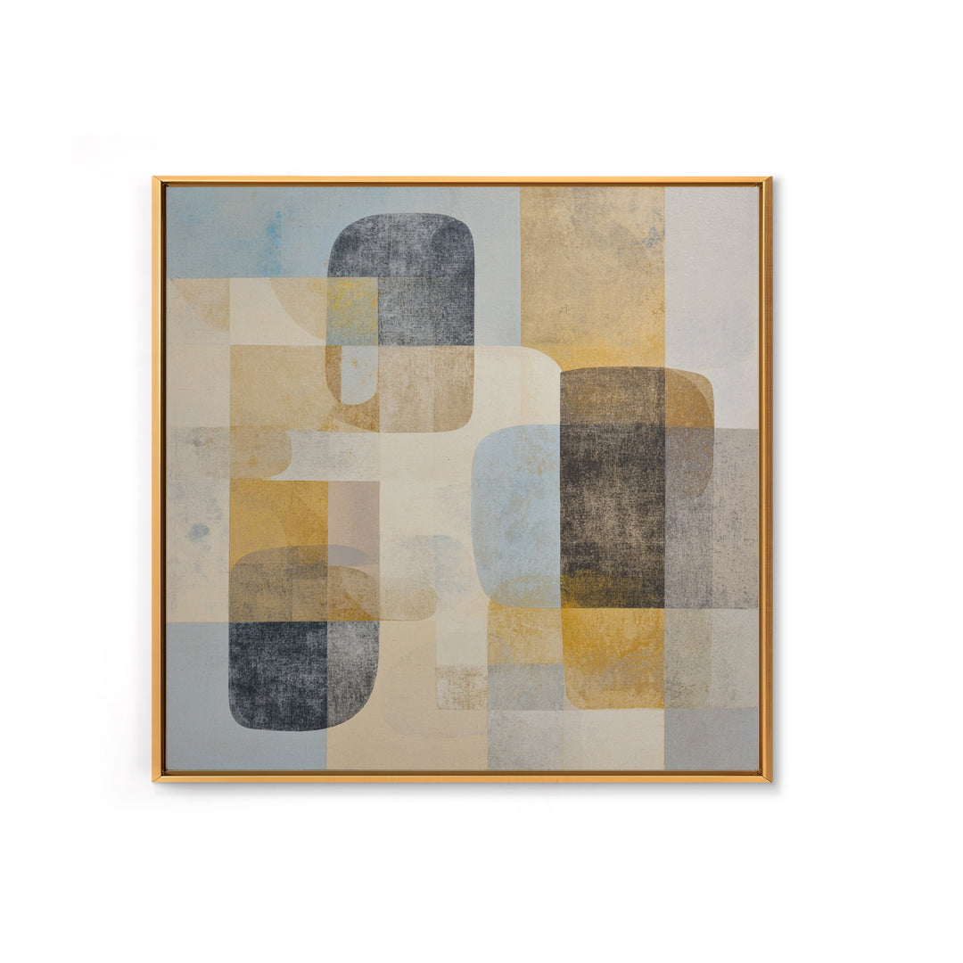 Large Modern Organic Shapes Framed Canvas Print, Above Sofa Art, Wall Art Print, Living Room Decor, Fine Art, Statement, ASA-1x1-2