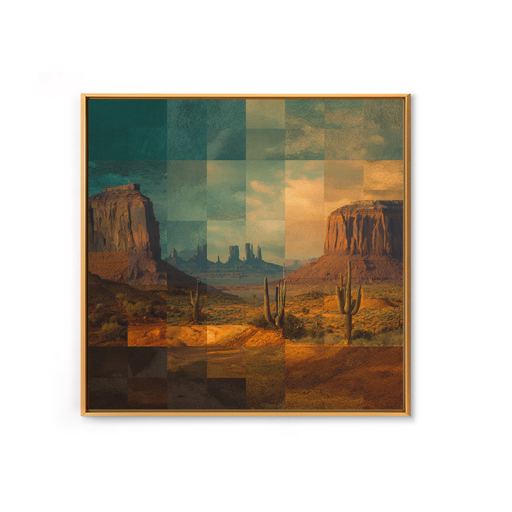 Desert Mesa Panorama Canvas Print, Above Sofa Art, Framed Wall Art, Living Room Decor, Statement, Living Room Wall Art, ASA-1x1-20