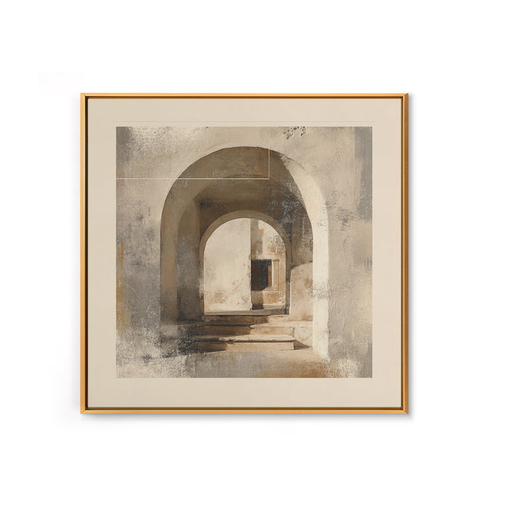 Architectural Arch Study Framed Canvas Print, Above Sofa Art, Minimalist Wall Art, Living Room Decor, Abstract Art, Statement, ASA-1x1-57