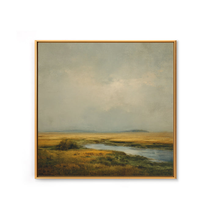 Gallery Style Landscape with Expansive Negative Space Canvas Print, Above Sofa Art, Japandi Wall Art, Living Room Decor, ASA-1x1-72
