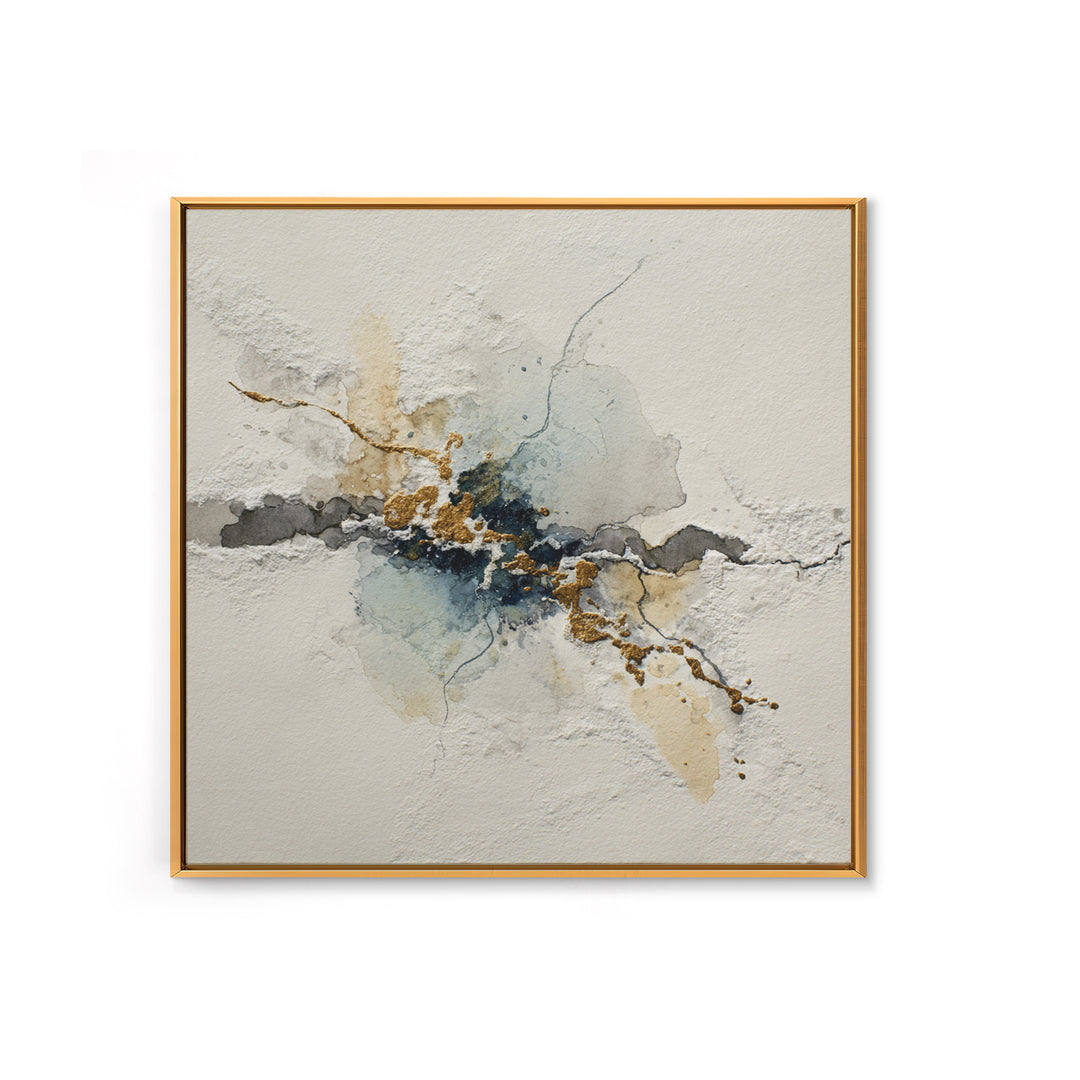 Minimal Black Ink Composition Framed Canvas Print, Above Sofa Art, Farmhouse Decor, Living Room Decor, Fine Art, Statement, ASA-1x1-8
