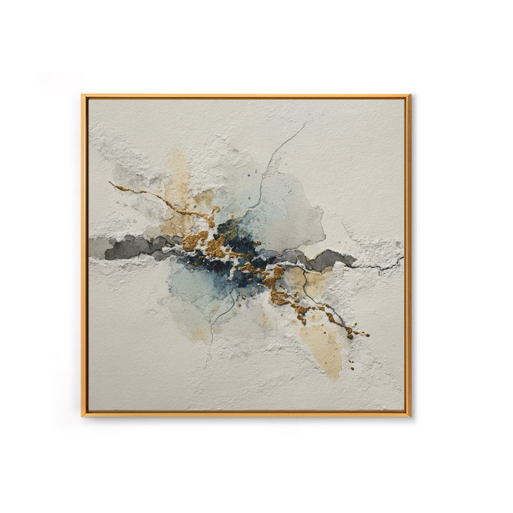 Minimal Black Ink Composition Framed Canvas Print, Above Sofa Art, Farmhouse Decor, Living Room Decor, Fine Art, Statement, ASA-1x1-8