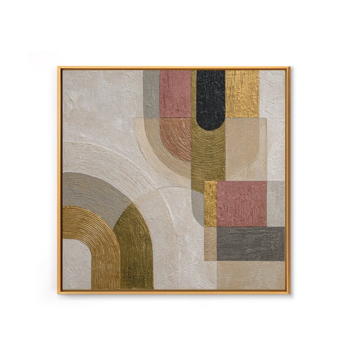 Textured Plaster Abstract Framed Canvas Print, Above Sofa Art, Neutral Decor, Living Room Decor, Fine Art, Statement, ASA-1x1-83