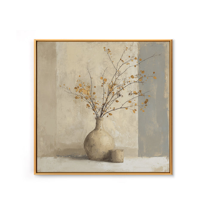 Large Neutral Still Life Canvas Print, Above Sofa Art, Minimalist Wall Art, Living Room Decor, Oil Painting, Statement, ASA-1x1-86
