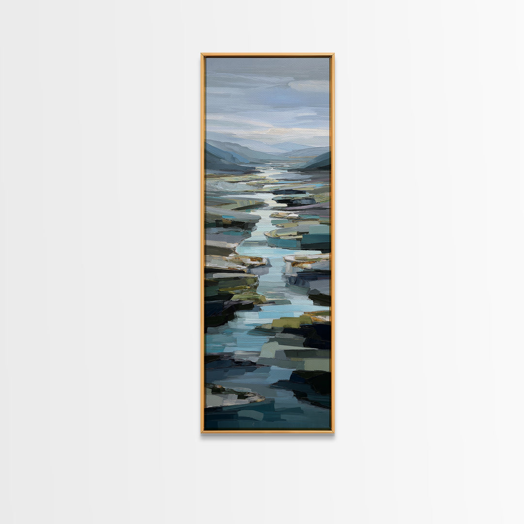 Abstract River Bends Canvas Print, Above Sofa Art, Living Room Decor, Fine Art, Statement 311, Set of Prints, Above Bed Decor, ASA-1x3-11