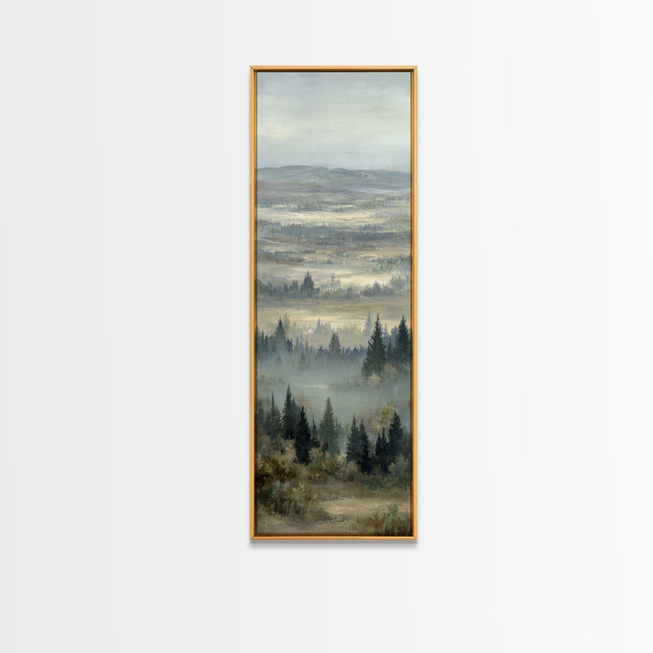 Wide Olive and Beige Meadow Panorama Canvas Print, Above Sofa Art, Canvas Print, Living Room Decor, Oil Painting, Statement, ASA-1x3-22
