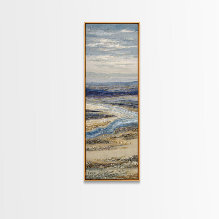 Abstract River Bends Canvas Print, Above Sofa Art, Fine Art Print, Living Room Decor, Abstract Art, Statement, ASA-1x3-35