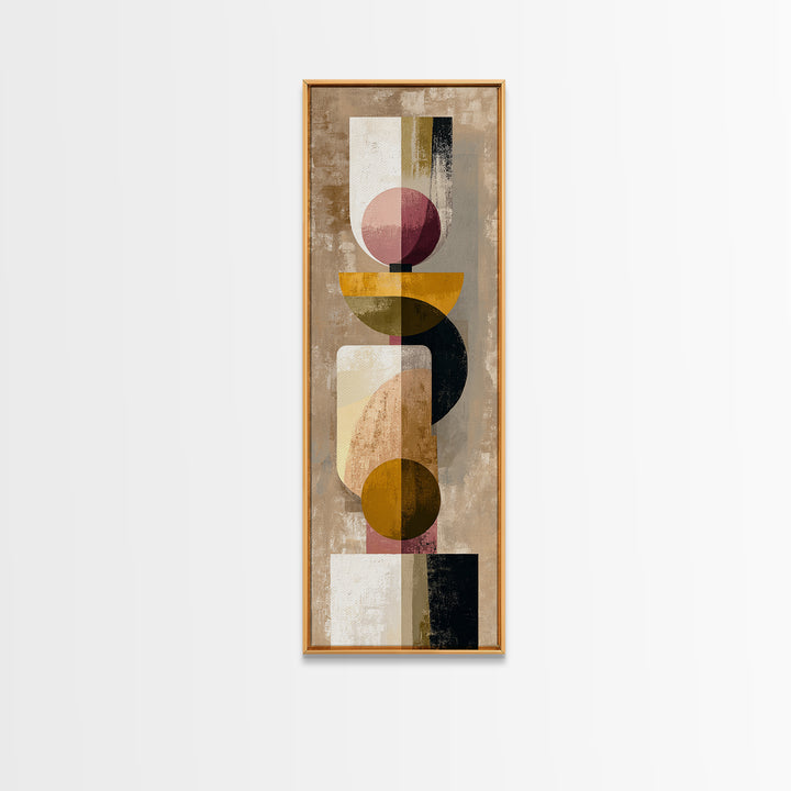 Bold Mid Century Geometric Forms Canvas Print, Above Sofa Art, Room Decor, Living Room Decor, Statement, Farmhouse Decor, ASA-1x3-40