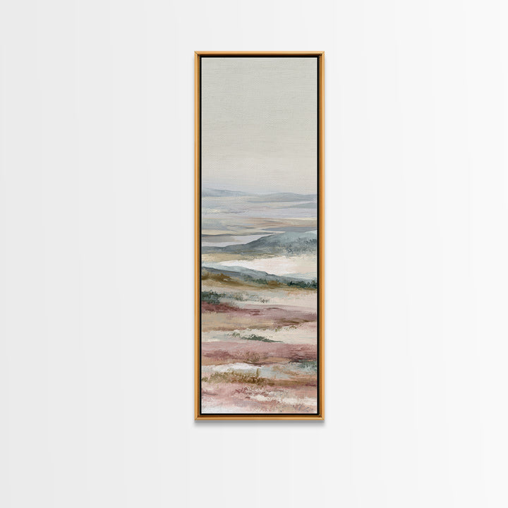 Sunlit Rolling Hills Framed Canvas Print, Above Sofa Art, Coastal Decor, Living Room Decor, Fine Art, Statement, Luxury Decor, ASA-1x3-53