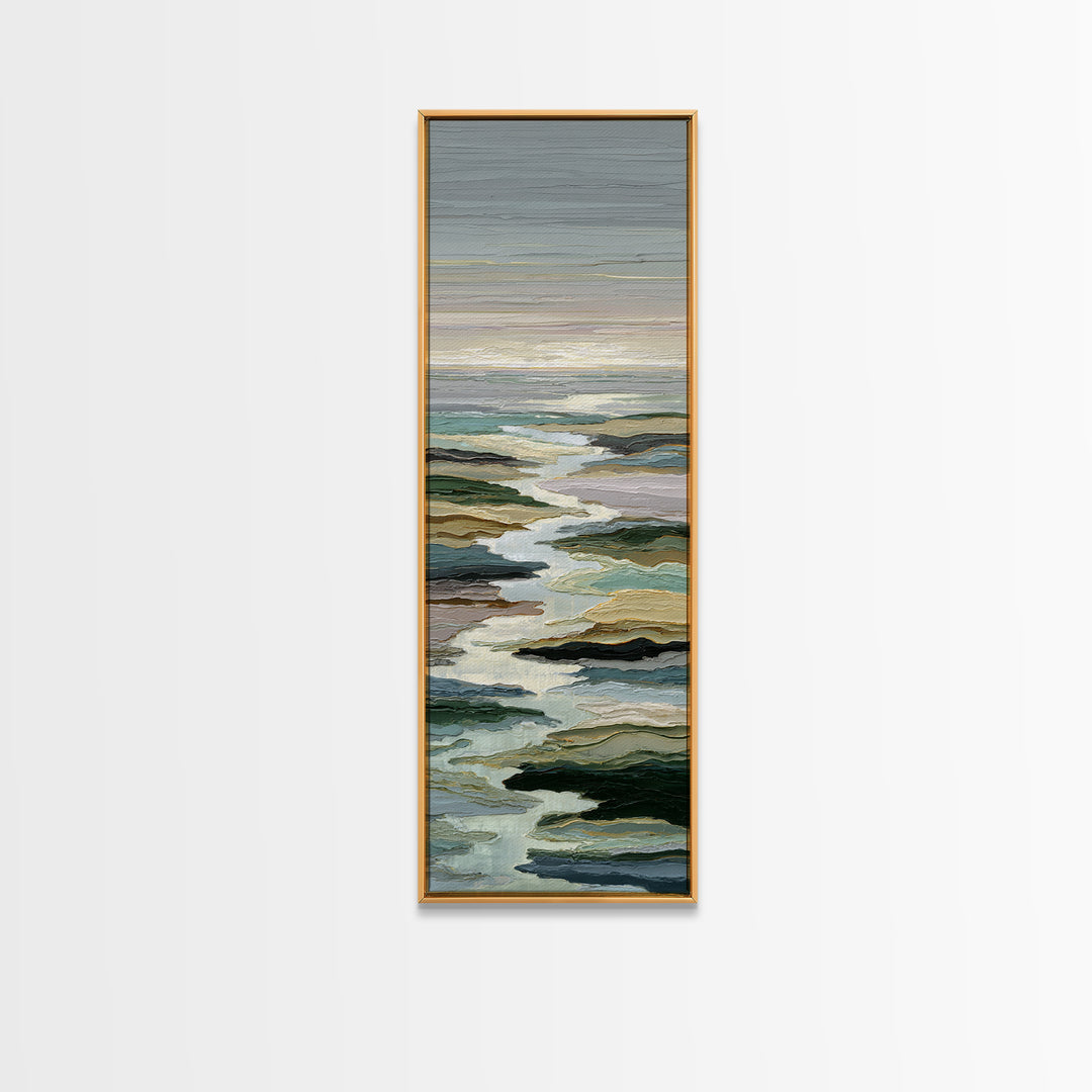 Abstract River Bends Canvas Print, Above Sofa Art, Home Decor, Living Room Decor, Fine Art, Statement, Oversized Wall Art, ASA-1x3-59