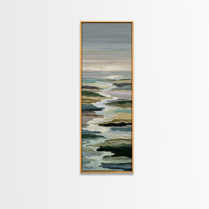 Abstract River Bends Canvas Print, Above Sofa Art, Home Decor, Living Room Decor, Fine Art, Statement, Oversized Wall Art, ASA-1x3-59
