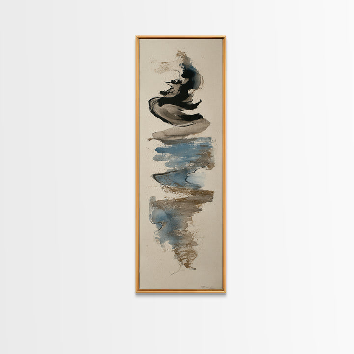 Minimal Black Ink Composition Canvas Print, Above Sofa Art, Printable Wall Art, Living Room Decor, Fine Art, Statement, ASA-1x3-68