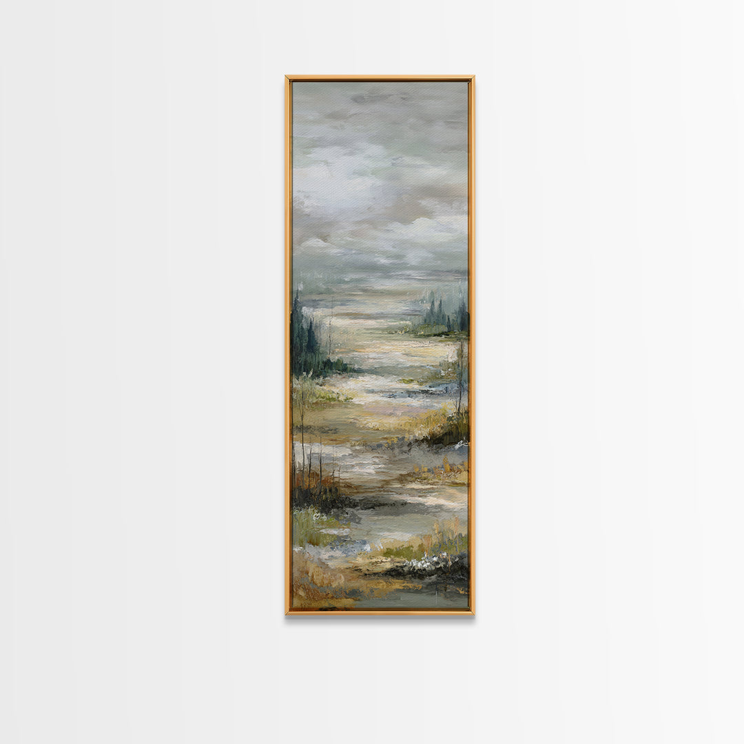 Oversized Abstract Landscape Canvas Print, Above Sofa Art, Art Print, Living Room Decor, Fine Art, Statement, Textured Wall Art, ASA-1x3-85