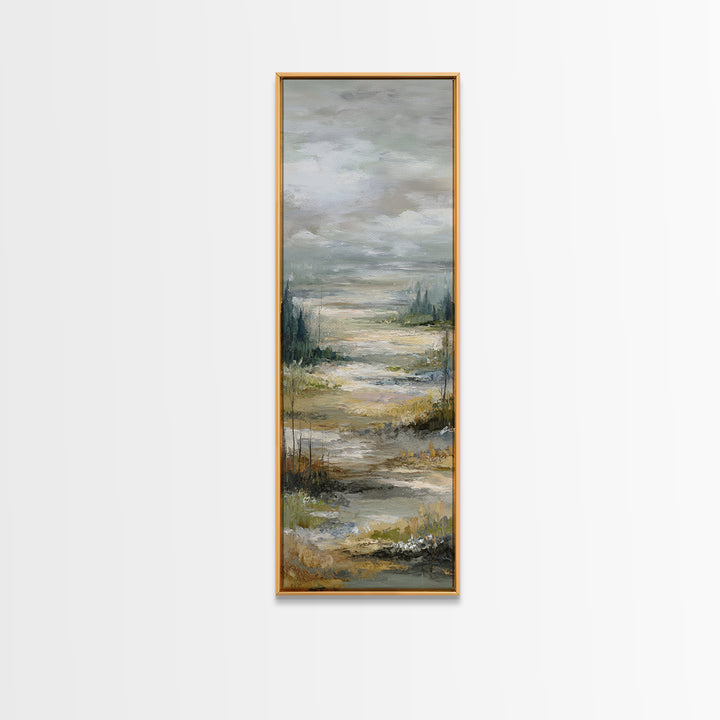 Oversized Abstract Landscape Canvas Print, Above Sofa Art, Art Print, Living Room Decor, Fine Art, Statement, Textured Wall Art, ASA-1x3-85