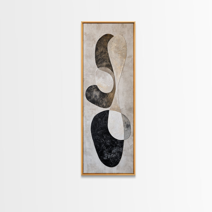 Large Modern Organic Shapes Canvas Print, Above Sofa Art, Neutral Decor, Living Room Decor, Abstract Art, Statement, Wall Art, ASA-1x3-86