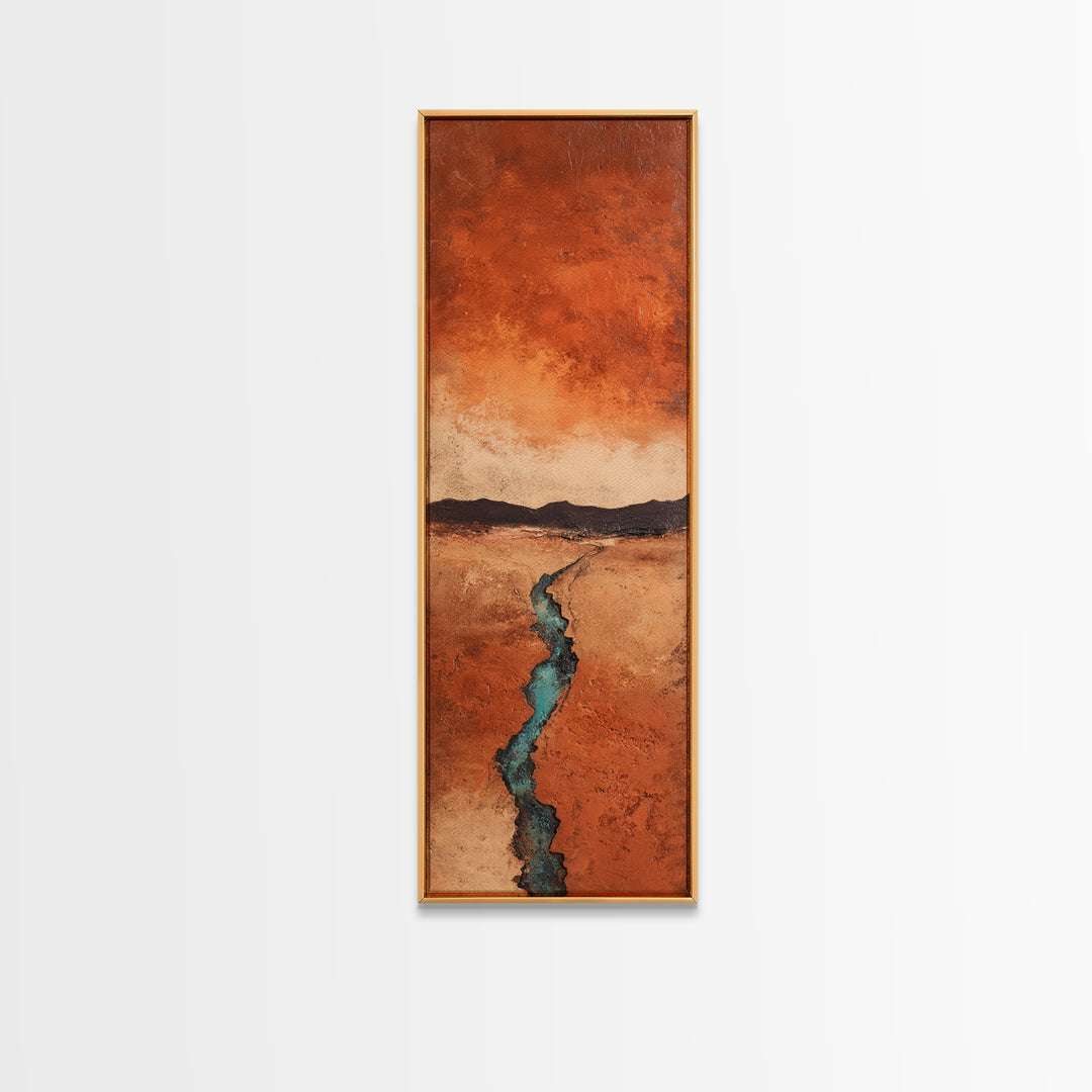 Abstract Canyon Landscape Framed Canvas Print, Above Sofa Art, Wall Art Print, Living Room Decor, Fine Art, Statement, ASA-1x3-91
