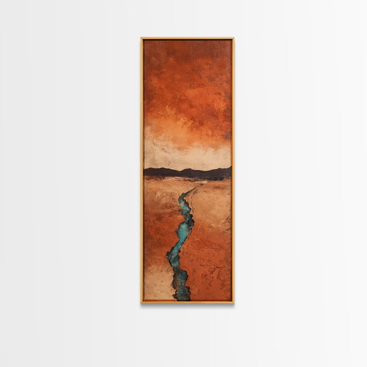 Abstract Canyon Landscape Framed Canvas Print, Above Sofa Art, Wall Art Print, Living Room Decor, Fine Art, Statement, ASA-1x3-91