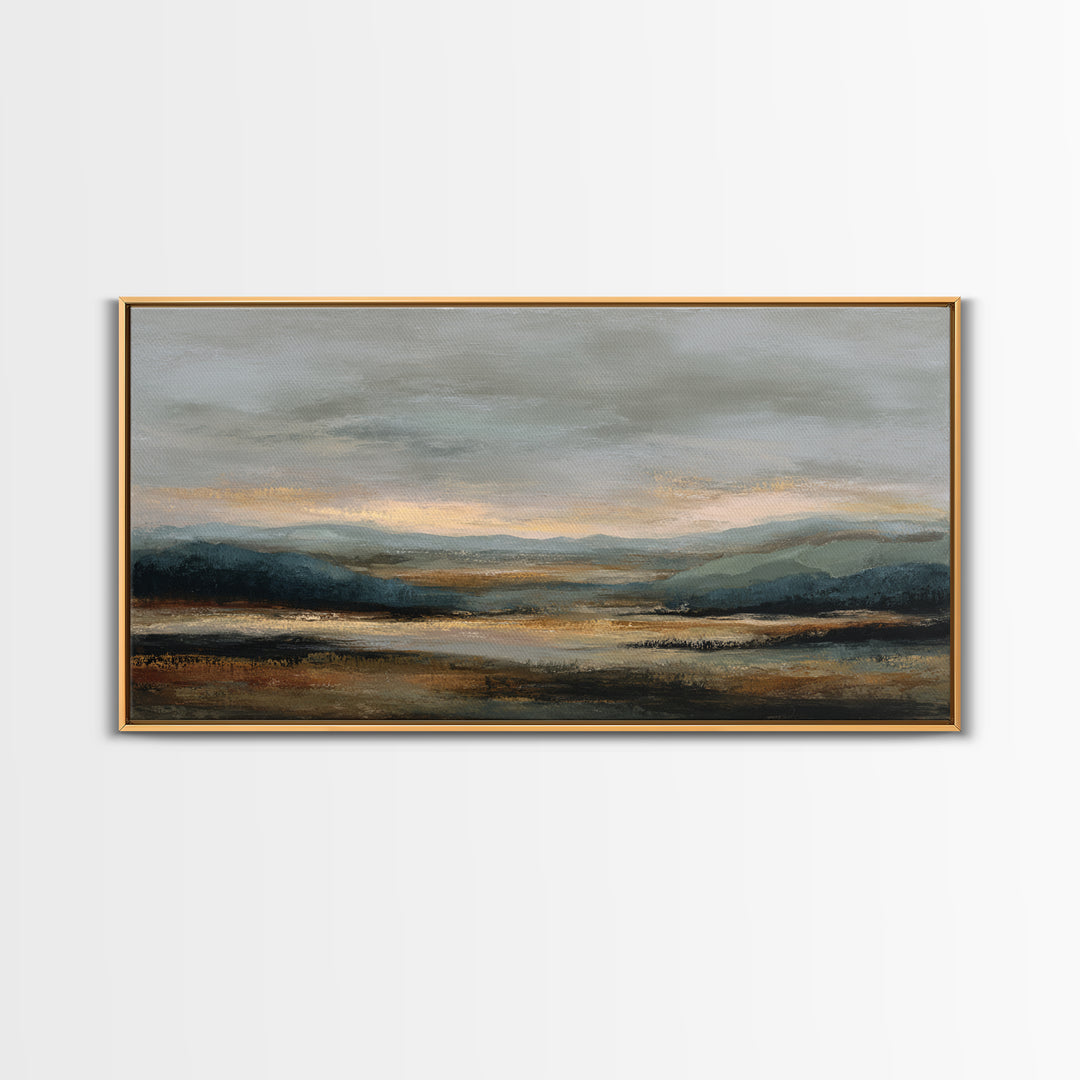 Oversized Abstract Landscape Canvas Print, Above Sofa Art, Luxury Decor, Living Room Decor, Statement, Canvas Wall Art, ASA-2x1-21