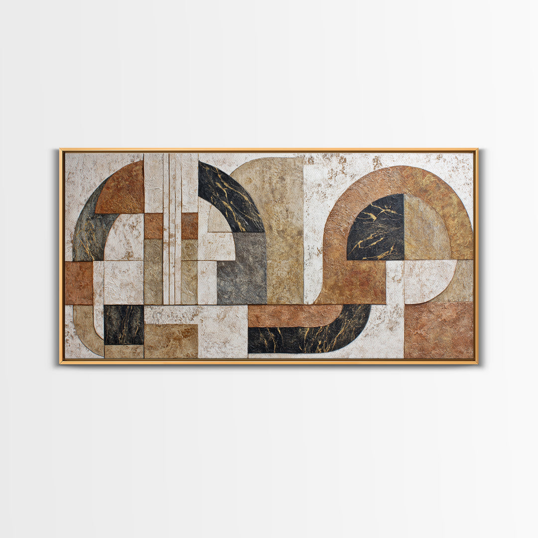 Textured Plaster Abstract Canvas Print, Above Sofa Art, Framed Wall Art, Living Room Decor, Abstract Art, Statement, ASA-2x1-31