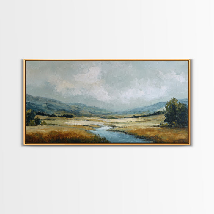Gallery Style Landscape with Expansive Negative Space Canvas Print, Above Sofa Art, Room Decor, Living Room Decor, Statement, ASA-2x1-44