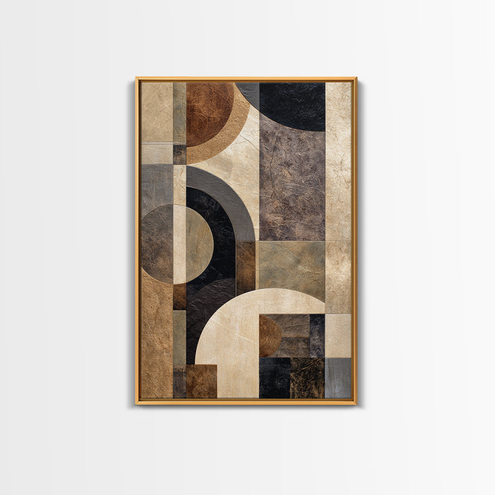 Luxury Monochrome Stone Composition Canvas Print, Above Sofa Art, Coastal Wall Art, Living Room Decor, Watercolor Art, ASA-2x3-27