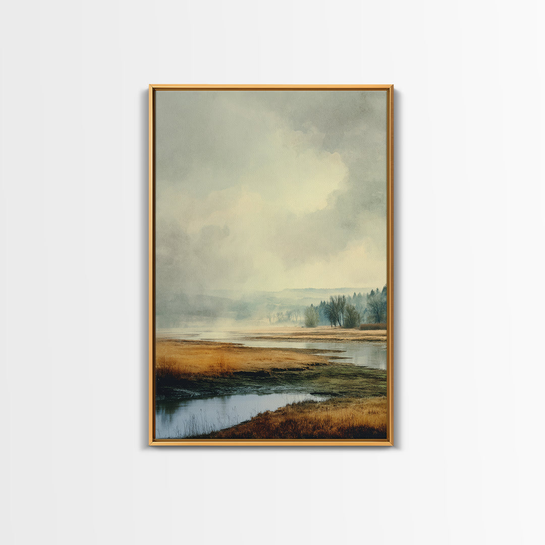 Gallery Style Landscape with Expansive Negative Space Canvas Print, Above Sofa Art, Canvas Print, Living Room Decor, Statement, ASA-2x3-32