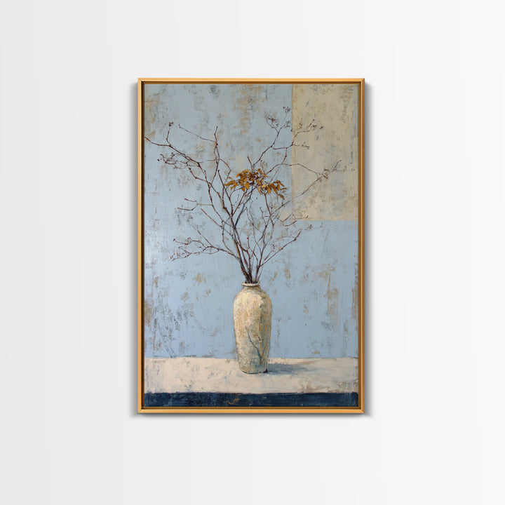 Large Neutral Still Life Framed Canvas Print, Above Sofa Art, Statement Artwork, Living Room Decor, Fine Art, Statement, ASA-2x3-46